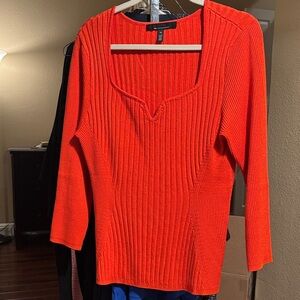 White House Black Market Bold Red Sweater